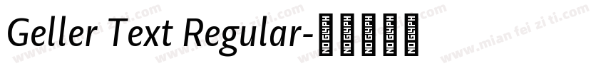 Geller Text Regular字体转换